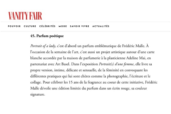 Portrait(s) of a Lady in collaboration with Art Basel